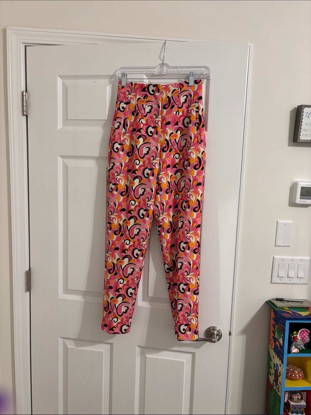 Vibrant Pink Retro Print pants